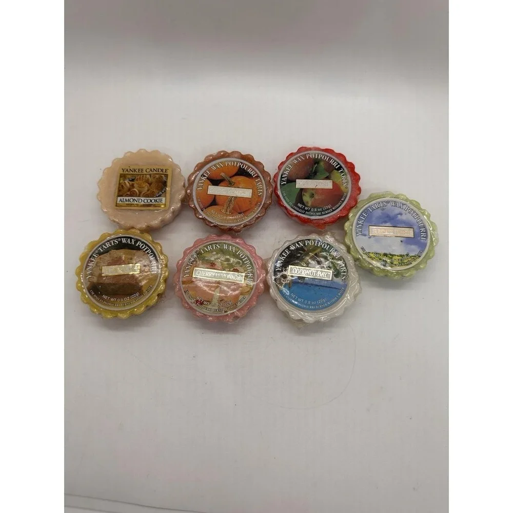 Yankee Candle Wax Tarts Lot 7 Almond Cookie Spiced Pumpkin MacIntosh